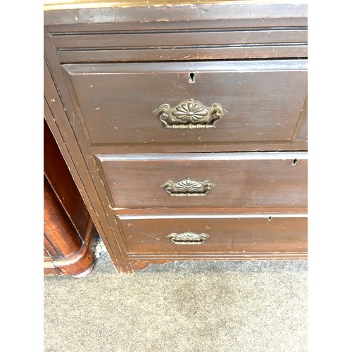 412 - Walnut dressing table measures approx 36 inches wide 18 inches depth 69 inches tall