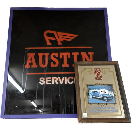 164 - Framed Austin Service sign measures approximately 27 inches tall 25 inches wide Framed advertising R... 