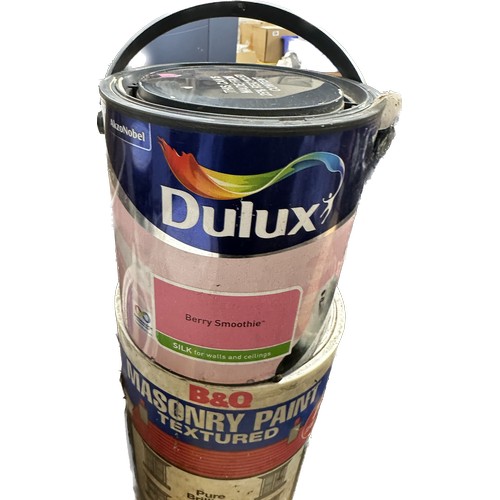 297 - Large selection of assorted paint includes Dulux etc