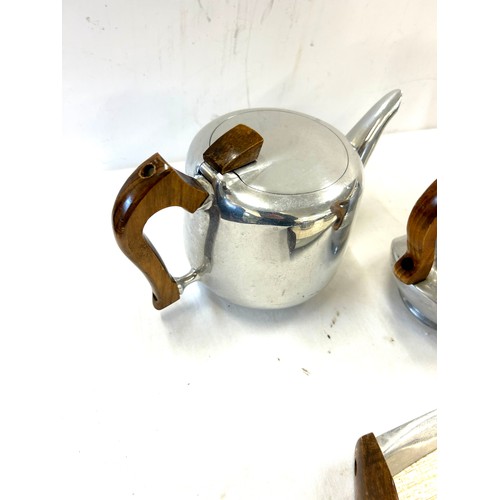 173 - Vintage Picquot ware stainless steel tea set