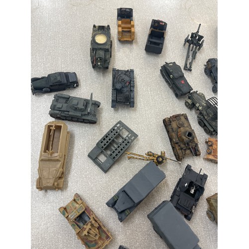 34 - Selection of airfix and other  tank/ lorry models etc