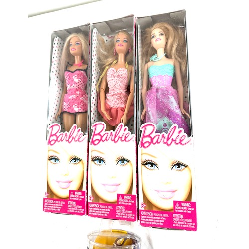 22 - Selection of 3 boxed barbies and accessories