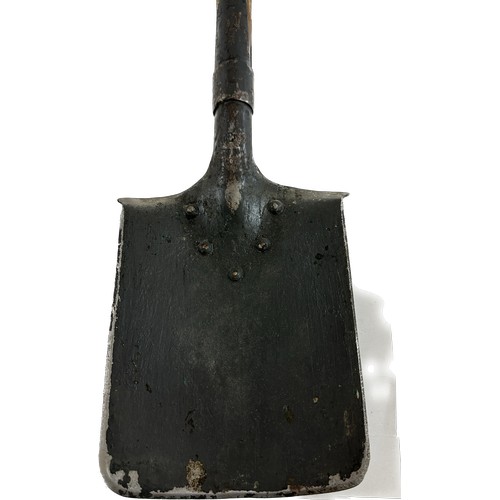 16 - WW2 military Swiss trenching spade tool J Hasler in original leather cover