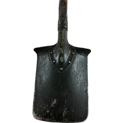16 - WW2 military Swiss trenching spade tool J Hasler in original leather cover