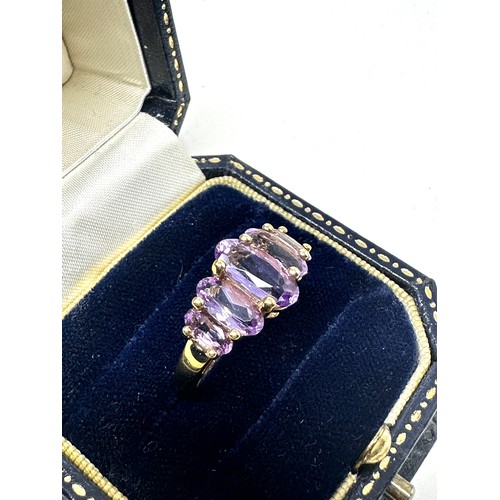 235 - 9ct gold amethyst  ring (3g)