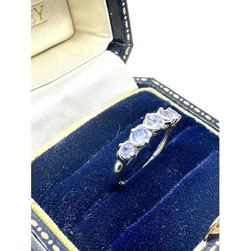 236 - 9ct white gold tanzanite  ring (1.7g)