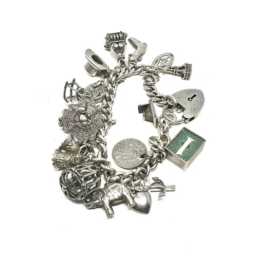 307 - .925 Vintage Charm Bracelet With Assorted Charms (70g)