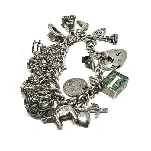 307 - .925 Vintage Charm Bracelet With Assorted Charms (70g)