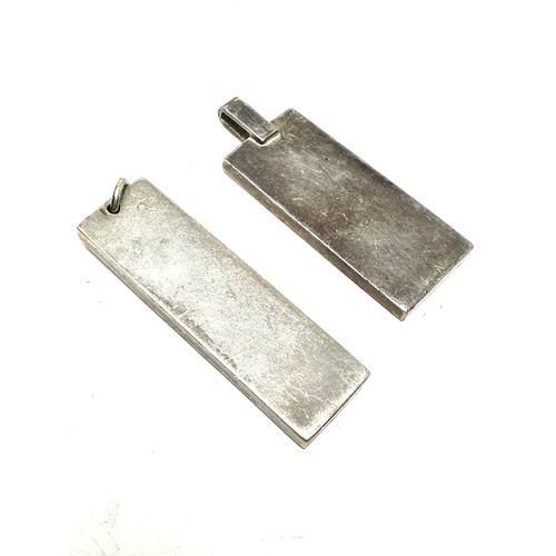 310 - Two .925 Ingot Pendants Hallmarked London, 1978 (36g)