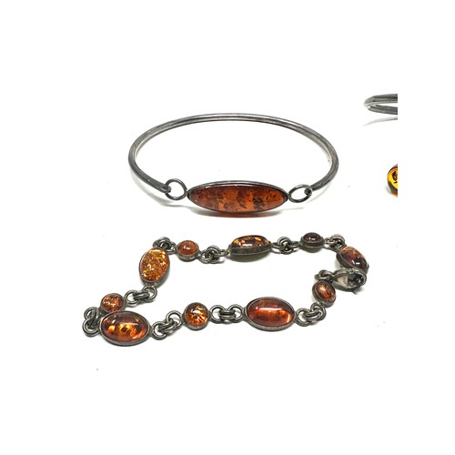 299 - 4 X .925 Amber Set Bracelets (40g)