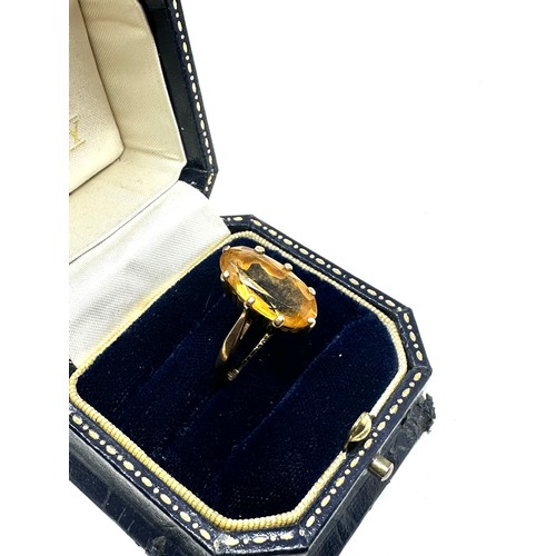 231 - 9ct gold citrine  ring (3.2g)