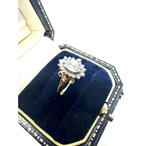 207 - 9ct gold diamond  ring (2.9g)