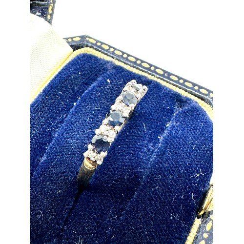 269 - 9ct gold diamond & sapphire dress ring (2g)