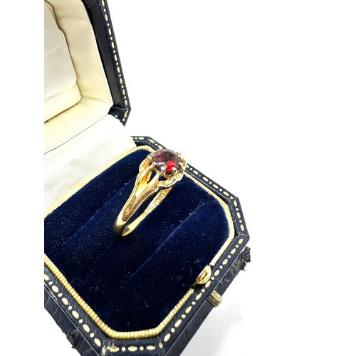 273 - 18ct gold antique garnet ring (4.3g)