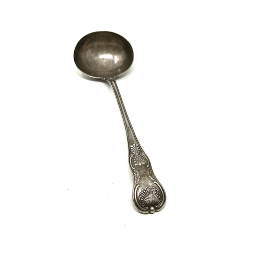 42 - Antique 1820 georgian silver soup ladle London silver hallmarks maker william collins