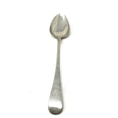 7 - Georgian silver basting spoon measures approx 30cm long London silver hallmarks