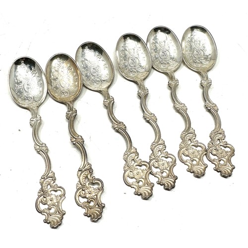 15 - 6 norway silver tea spoons th.marthinsen norway