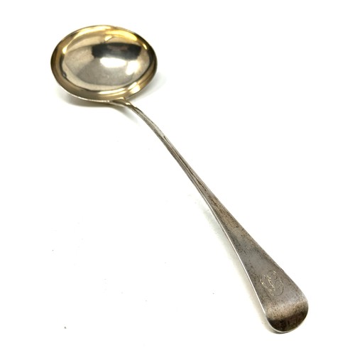 5 - Georgian silver soup ladle london silver hallmarks