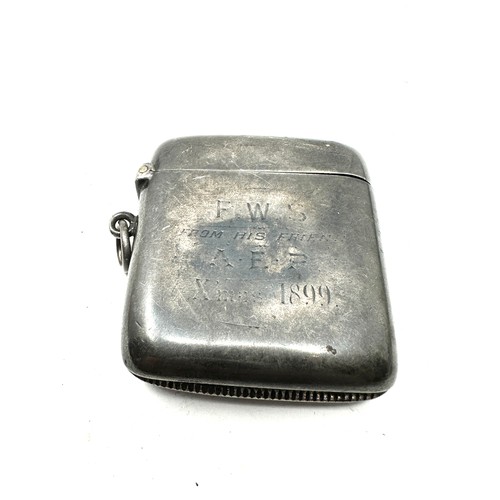 37 - Antique silver vesta case