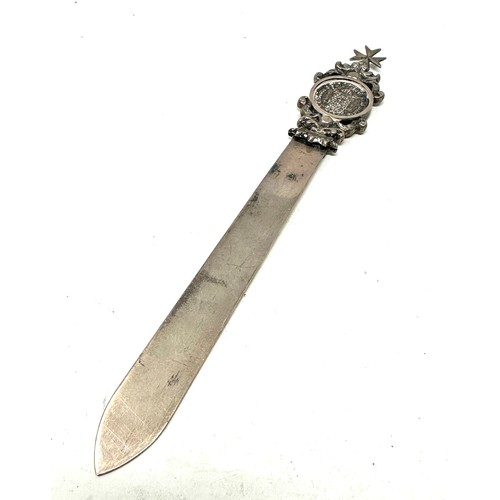 16 - silver letter opener measures approx 18cm long