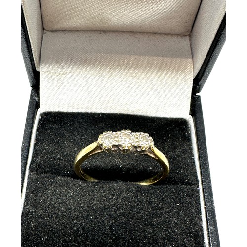 294 - 18ct gold vintage diamond  ring (2.8g)