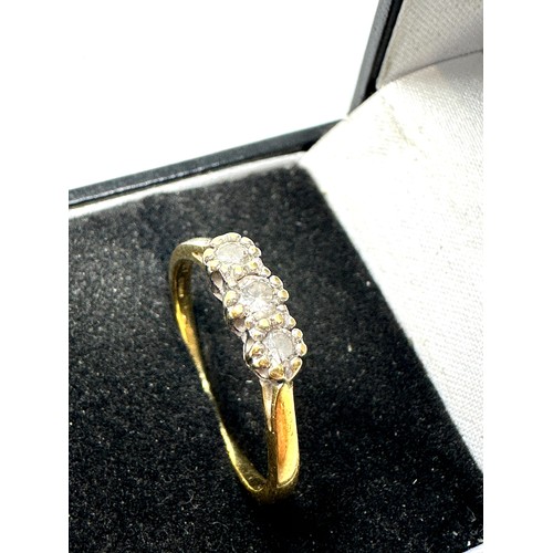 294 - 18ct gold vintage diamond  ring (2.8g)