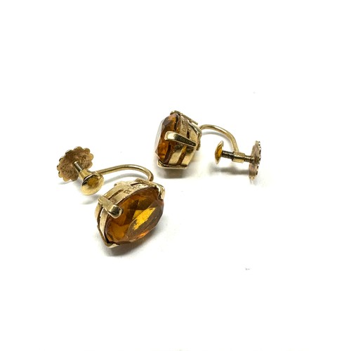 291 - 9ct Gold gemstone set Earrings (2.9g)