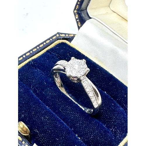 73 - 9ct white gold diamond ring 0.25ct diamonds weight 2.2g