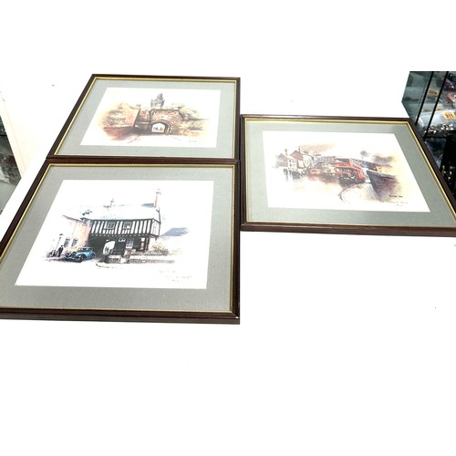 36 - 3 Framed prints by Dave Weston each framed measures approx 14 inches wide by 12 inches tall