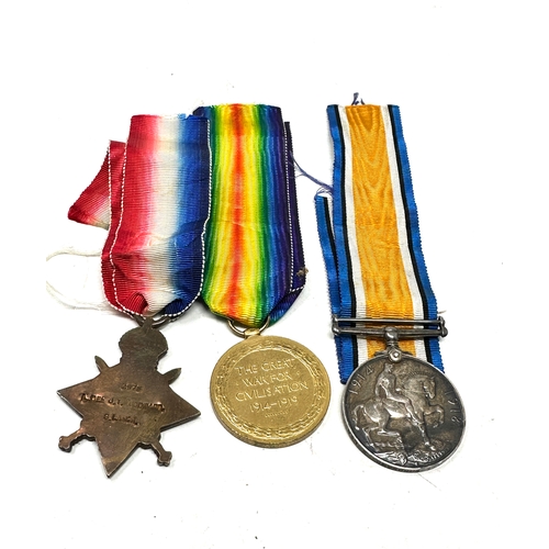 60 - ww1 trio medals to 2875l.cpl j.t.woodward south lancs reg