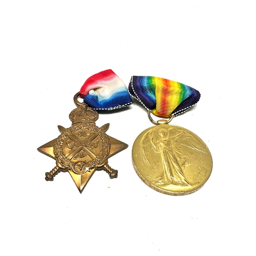 75 - ww1 mons star medal pair to 8937 pte r.a.a ellis leicester regt