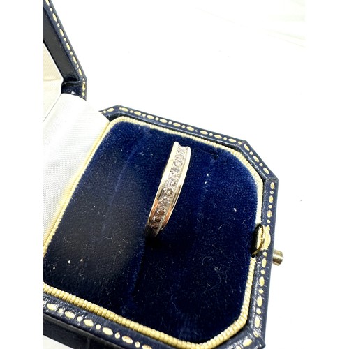 166 - 9ct gold diamond half eternity ring (2.2g)