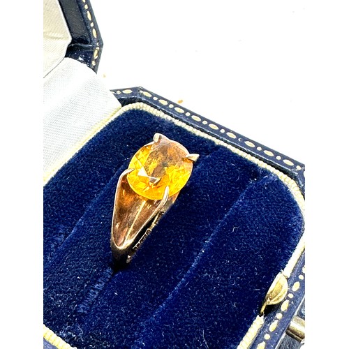 168 - 9ct gold citrine  ring (2.6g)