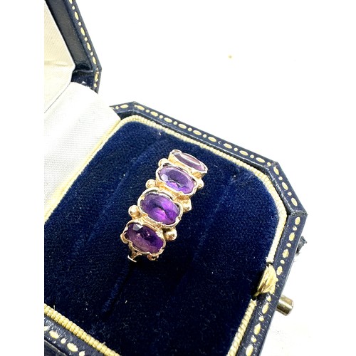 248 - 9ct gold amethyst  ring (2.7g)