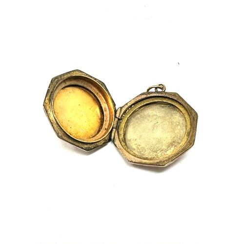 235 - 9ct gold back & front antique locket pendant (4.2g)