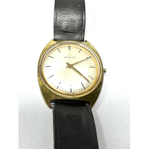 484 - Vintage gents Zenith wrist watch non working order missing winder