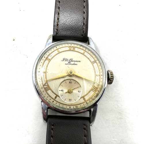 474 - Vintage j.w.benson gents wrist watch the watch is ticking