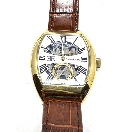 477 - earnshaw gents wristwatch the watch is ticking