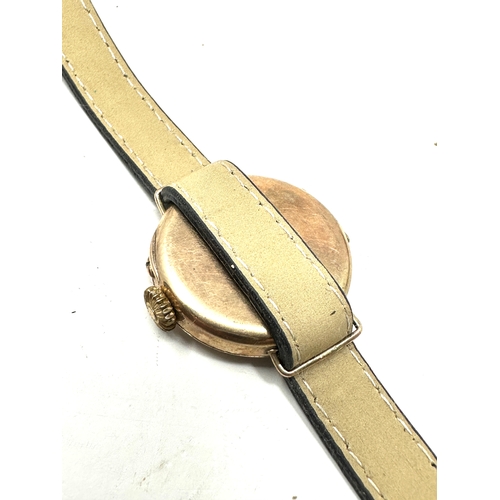 472 - ladies 9ct gold wristwatch the watch is ticking boxed