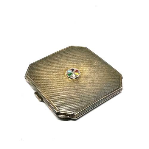 49 - Garrards & co silver & enamel compact