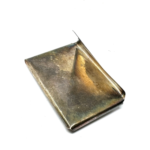 29 - continental silver envelope card stand measures approx8cm by 5.5cm