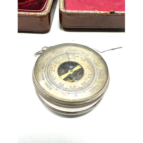 485 - Boxed antique pocket barometer