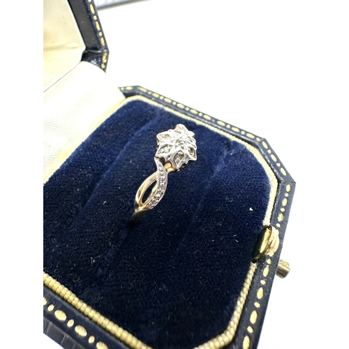 112 - 9ct gold diamond  ring 1.4g