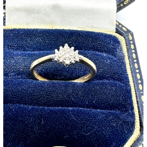 141 - 9ct gold diamond ring 1.6g