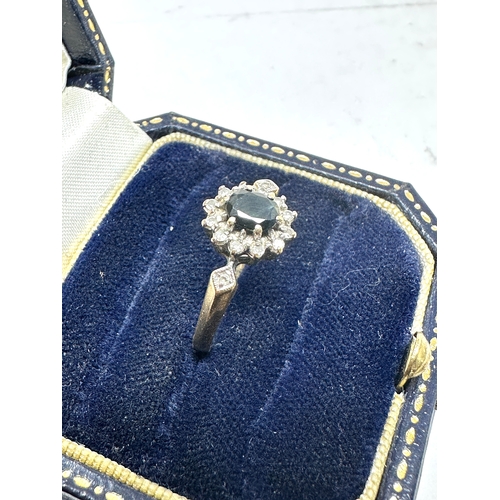 149 - 9ct gold sapphire & diamond ring 2.1g