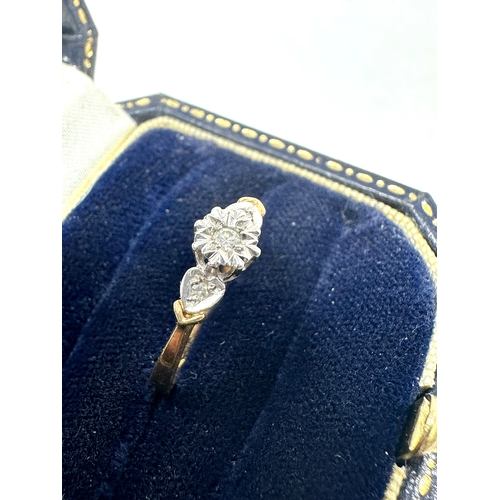 155 - 9ct gold diamond ring 1.8g