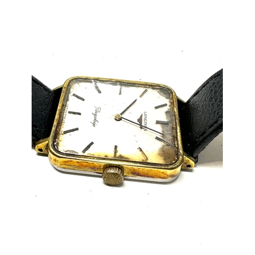 470 - Vintage gents Longines Flagship wrist watch the watch is ticking dial stained