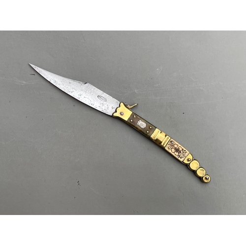 78 - Antique Toledo spanish folding knife  size closed 16.5cm