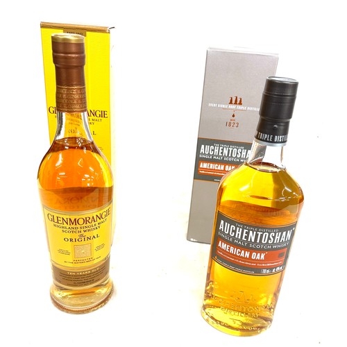 59 - Boxed Glenmorangie highland scotch whisky and Auchentoshan american oak Single Malt whiskey