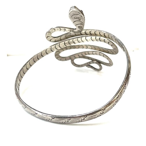 300 - Silver 925 snake bracelet, approximate weight 27.9g